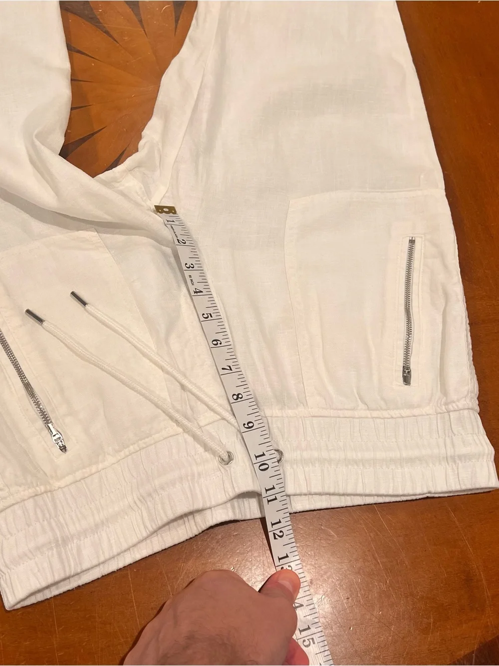 Athleta Women’s Cabo Linen Jogger Pant White 6 Mid-Rise Semi-Fitted Beach Travel